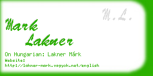 mark lakner business card