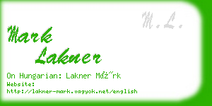 mark lakner business card